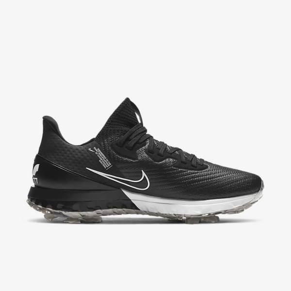 παπουτσια γκολφ Nike Air Zoom Infinity Tour ανδρικα μαυρα ασπρα | NK394NKB