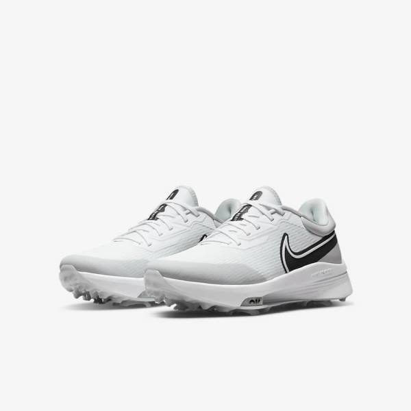 παπουτσια γκολφ Nike Air Zoom Infinity Tour NEXT% ανδρικα ασπρα γκρι τυρκουάζ μαυρα | NK659UKH