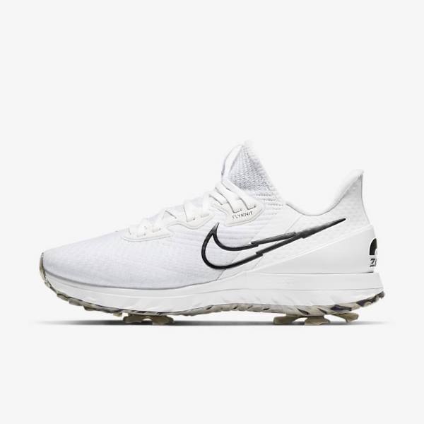 παπουτσια γκολφ Nike Air Zoom Infinity Tour ανδρικα ασπρα Πλατίνα μαυρα | NK835HJB