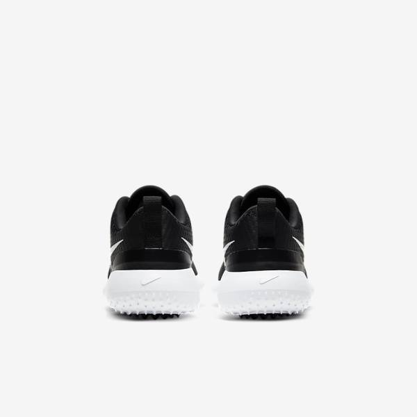 παπουτσια γκολφ Nike Roshe G Jr. παιδικα μαυρα ασπρα μεταλλικός ασπρα | NK631VKT