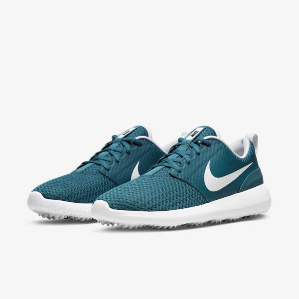 παπουτσια γκολφ Nike Roshe G ανδρικα μαυρα ασπρα | NK943SIJ