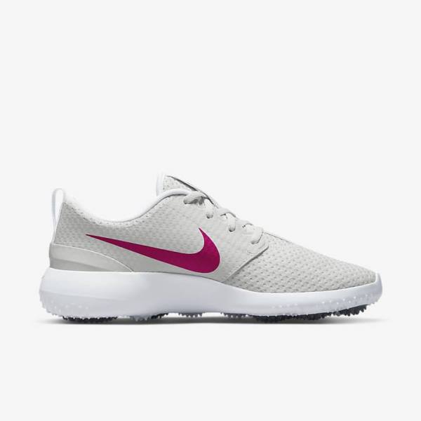 παπουτσια γκολφ Nike Roshe G γυναικεια ασπρα μαυρα ροζ | NK608GUR