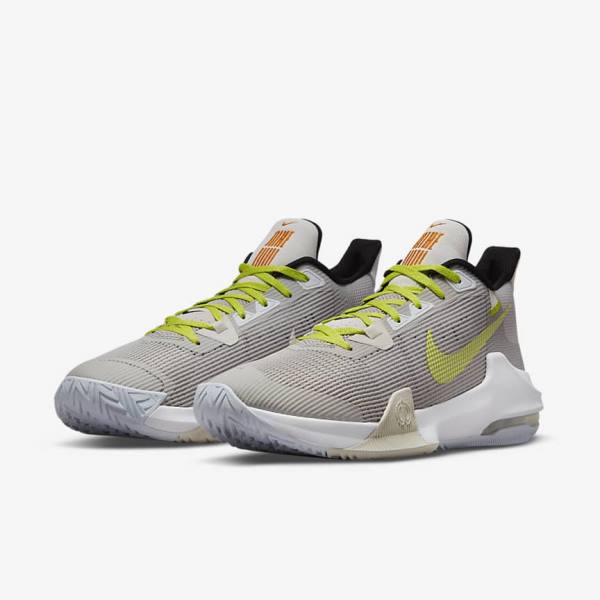 παπουτσια μπασκετ Nike Air Max Impact 3 ανδρικα γκρι πρασινο | NK346WFP