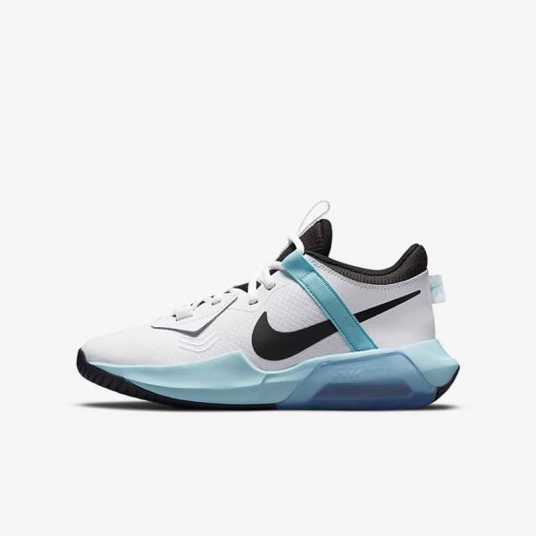 παπουτσια μπασκετ Nike Air Zoom Crossover Older παιδικα ασπρα μαυρα | NK640MTZ