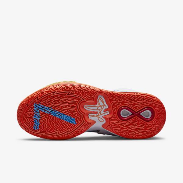 παπουτσια μπασκετ Nike Kyrie Infinity ανδρικα ασπρα κοκκινα χρυσο χρωμα ανοιχτο μπλε | NK256VZJ