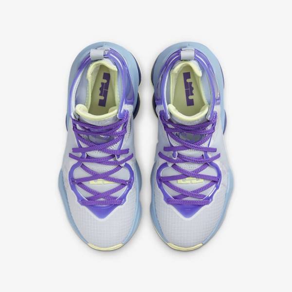 παπουτσια μπασκετ Nike LeBron 19 Older παιδικα μπλε μωβ | NK253RLI