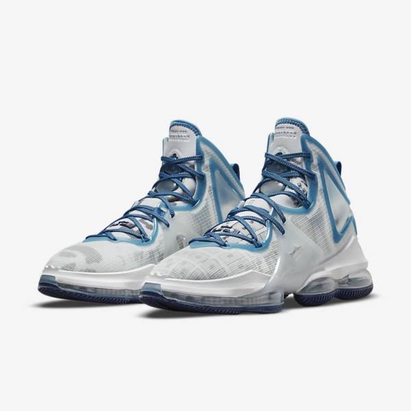 παπουτσια μπασκετ Nike LeBron 19 ανδρικα μαυρα μωβ ασπρα χρυσο χρωμα | NK102MTE