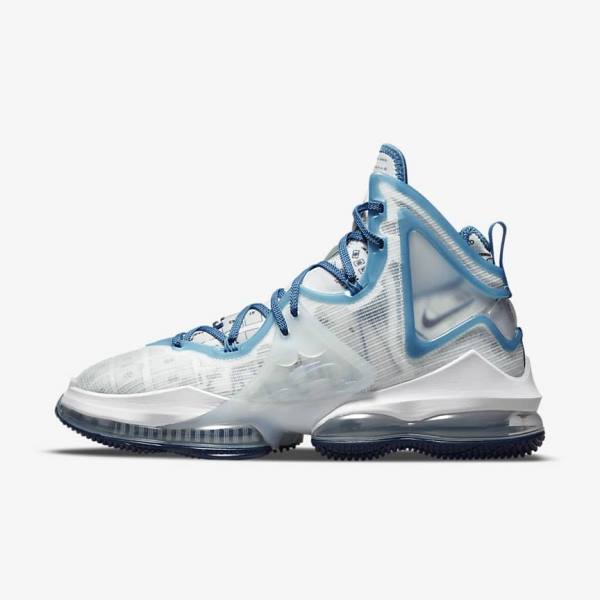 παπουτσια μπασκετ Nike LeBron 19 ανδρικα μαυρα μωβ ασπρα χρυσο χρωμα | NK102MTE