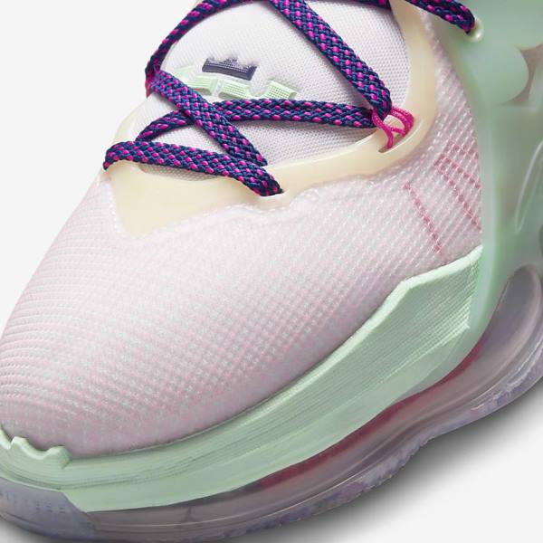 παπουτσια μπασκετ Nike LeBron 19 ανδρικα μπλε ανοιχτο πρασινο ασπρα μπορντο | NK241BIZ