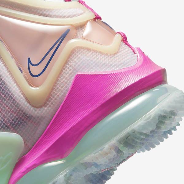 παπουτσια μπασκετ Nike LeBron 19 ανδρικα μπλε ανοιχτο πρασινο ασπρα μπορντο | NK241BIZ