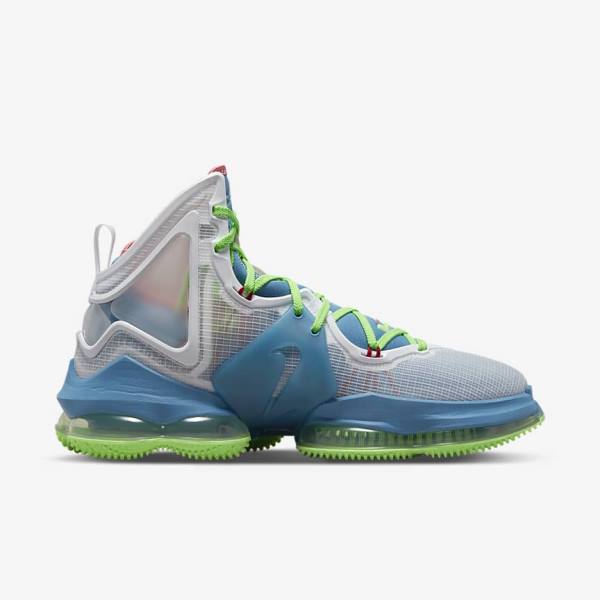 παπουτσια μπασκετ Nike LeBron 19 ανδρικα πορτοκαλι χρυσο χρωμα κοκκινα ανοιχτο μπλε | NK615GVH