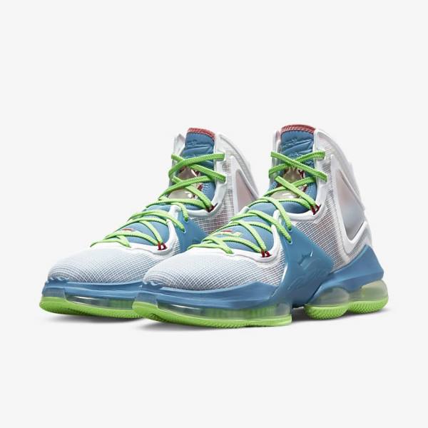 παπουτσια μπασκετ Nike LeBron 19 ανδρικα πορτοκαλι χρυσο χρωμα κοκκινα ανοιχτο μπλε | NK615GVH