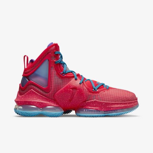 παπουτσια μπασκετ Nike LeBron 19 ανδρικα κοκκινα μπλε μωβ κοκκινα | NK857SNG