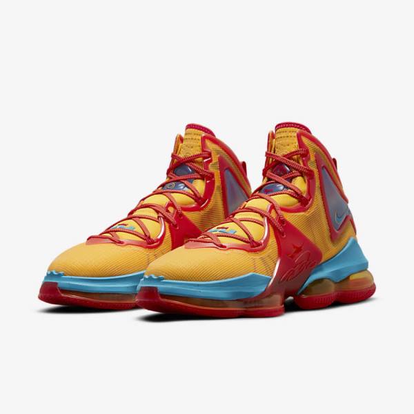 παπουτσια μπασκετ Nike LeBron 19 ανδρικα ασπρα μπλε | NK872MXJ