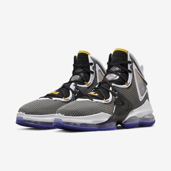 παπουτσια μπασκετ Nike LeBron 19 ανδρικα μπλε μαυρα ασπρα κοκκινα | NK985GQX