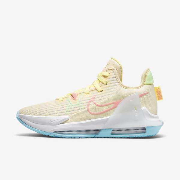 παπουτσια μπασκετ Nike LeBron Witness 6 γυναικεια πρασινο μπλε | NK038GRB