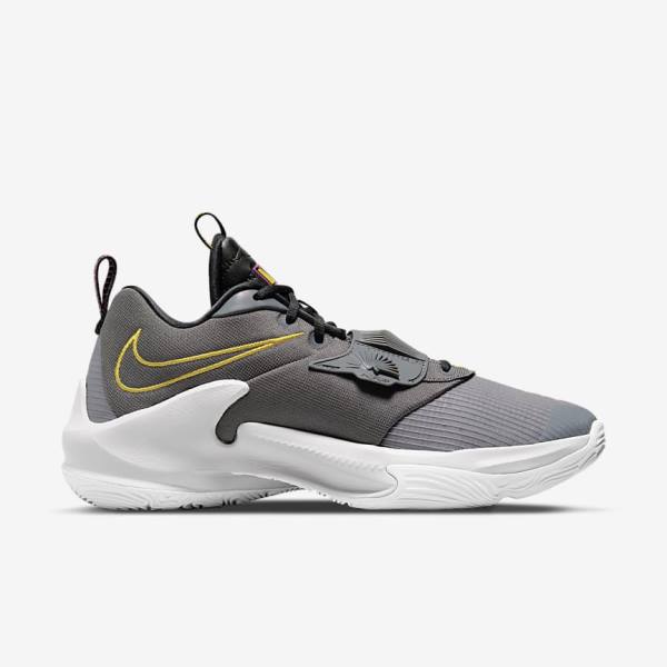 παπουτσια μπασκετ Nike Zoom Freak 3 ανδρικα γκρι μαυρα | NK043FNK