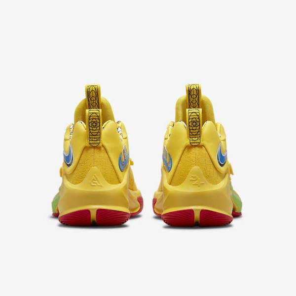 παπουτσια μπασκετ Nike Zoom Freak 3 ανδρικα κίτρινα ασπρα κοκκινα μαυρα | NK639JND