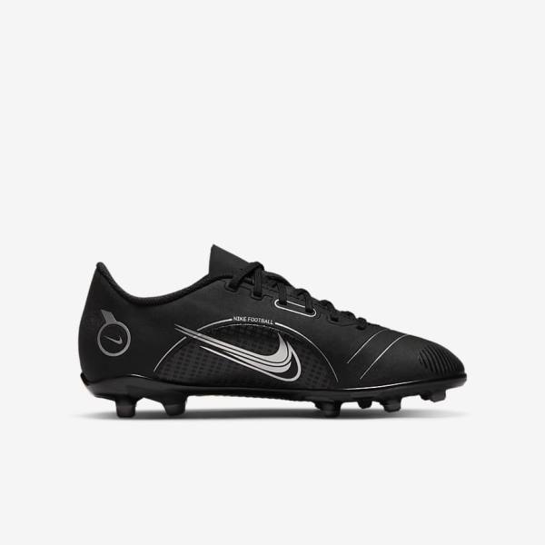 παπουτσια ποδοσφαιρου Nike Jr. Mercurial Vapor 14 Club MG Older Multi-Ground παιδικα μαυρα γκρι μεταλλικός ασημι | NK140TZB