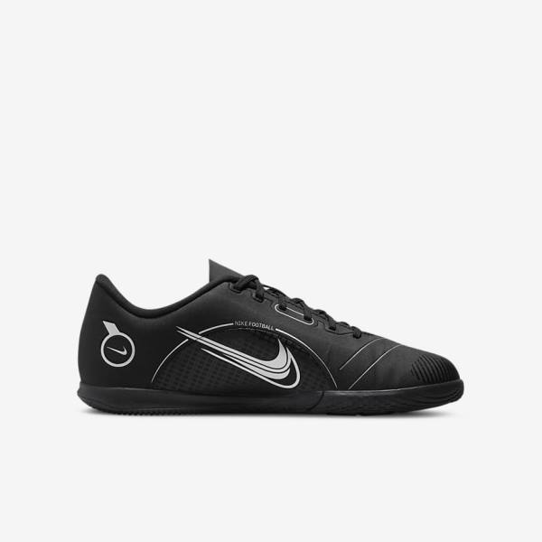 παπουτσια ποδοσφαιρου Nike Jr. Mercurial Vapor 14 Club IC Older Indoor Court παιδικα μαυρα γκρι μεταλλικός ασημι | NK153IZO