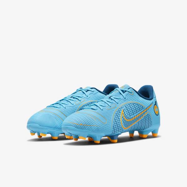 παπουτσια ποδοσφαιρου Nike Jr. Mercurial Vapor 14 Academy MG Older Multi-Ground παιδικα μπλε πορτοκαλι | NK263VHM