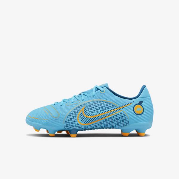 παπουτσια ποδοσφαιρου Nike Jr. Mercurial Vapor 14 Academy MG Older Multi-Ground παιδικα μπλε πορτοκαλι | NK263VHM