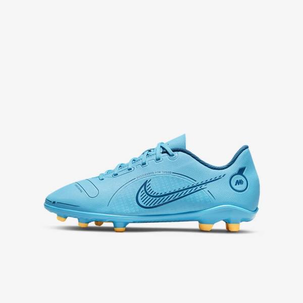 παπουτσια ποδοσφαιρου Nike Jr. Mercurial Vapor 14 Club MG Older Multi-Ground παιδικα μπλε πορτοκαλι | NK431AMT