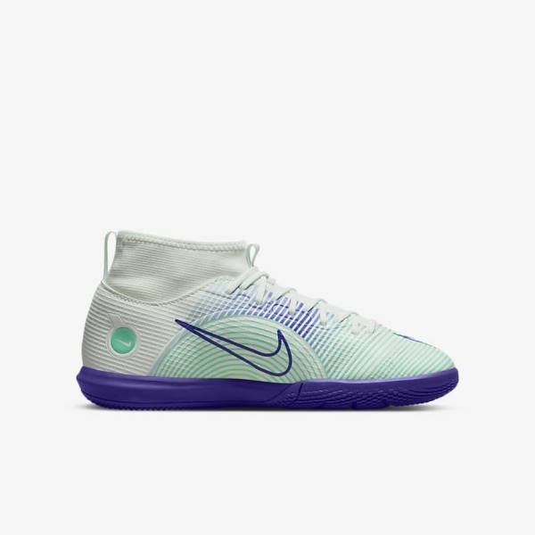 παπουτσια ποδοσφαιρου Nike Jr. Mercurial Dream Speed Superfly 8 Academy IC Indoor Court παιδικα πρασινο μωβ πρασινο | NK479PCX