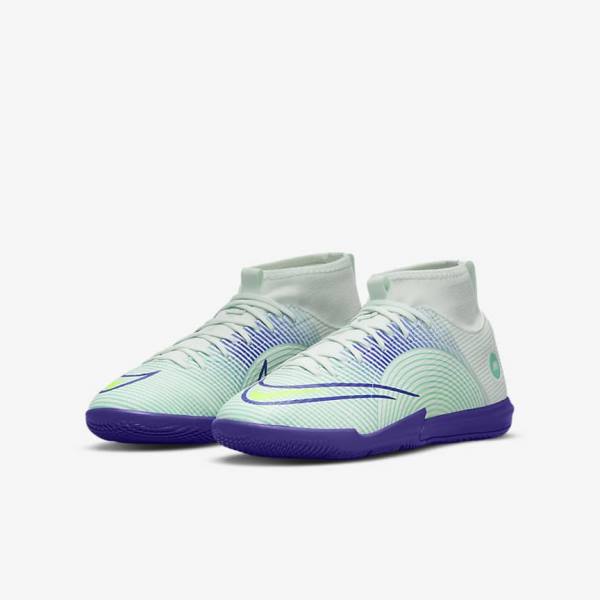 παπουτσια ποδοσφαιρου Nike Jr. Mercurial Dream Speed Superfly 8 Academy IC Indoor Court παιδικα πρασινο μωβ πρασινο | NK479PCX