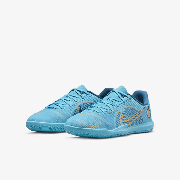 παπουτσια ποδοσφαιρου Nike Jr. Mercurial Vapor 14 Academy IC Older Indoor Court παιδικα μπλε πορτοκαλι | NK601DES