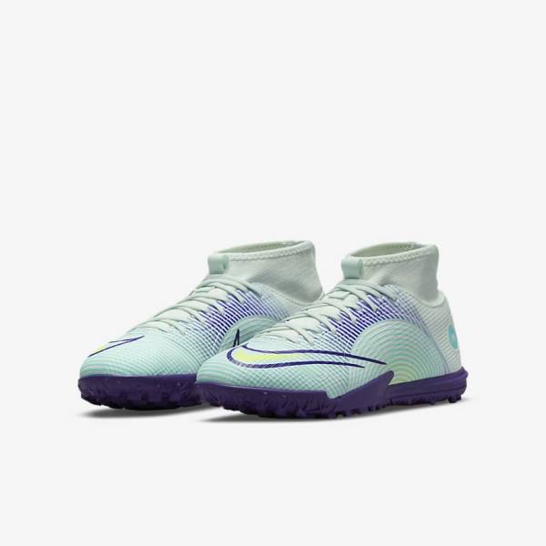 παπουτσια ποδοσφαιρου Nike Jr. Mercurial Dream Speed Superfly 8 Academy TF Turf παιδικα πρασινο μωβ πρασινο | NK769KXQ