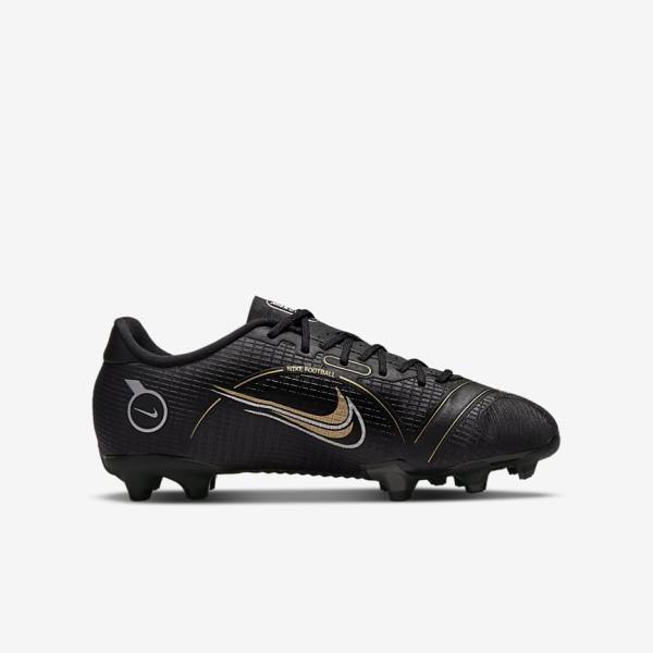 παπουτσια ποδοσφαιρου Nike Jr. Mercurial Vapor 14 Academy MG Older Multi-Ground παιδικα μαυρα μεταλλικός ασημι γκρι μεταλλικός χρυσο χρωμα | NK827HBV