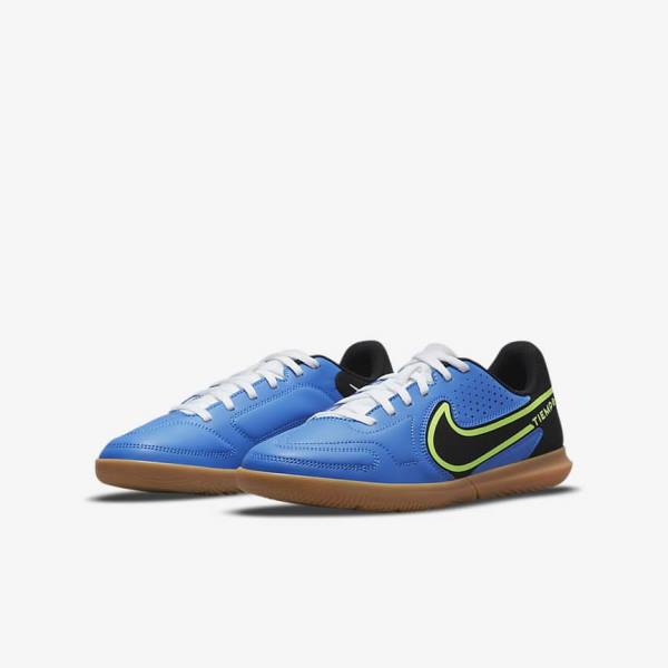 παπουτσια ποδοσφαιρου Nike Jr. Tiempo Legend 9 Club IC Older Indoor-Court παιδικα ανοιχτο μπλε ανοιχτο πρασινο καφε μαυρα | NK361WVO