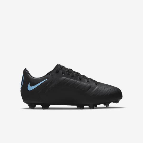 παπουτσια ποδοσφαιρου Nike Jr. Tiempo Legend 9 Pro FG Older Firm-Ground παιδικα μαυρα γκρι | NK980ORY