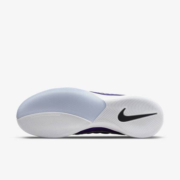 παπουτσια ποδοσφαιρου Nike Lunar Gato II IC Indoor Court ανδρικα μωβ μαυρα ασπρα | NK563EQK