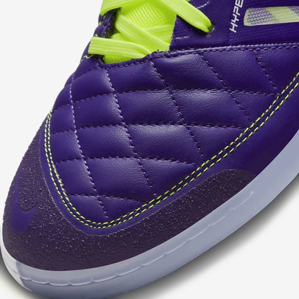 παπουτσια ποδοσφαιρου Nike Lunar Gato II IC Indoor Court ανδρικα μωβ μαυρα ασπρα | NK563EQK