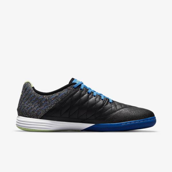 παπουτσια ποδοσφαιρου Nike Lunar Gato II IC Indoor Court ανδρικα μαυρα ανοιχτο μπλε ανοιχτο πρασινο | NK630WFI