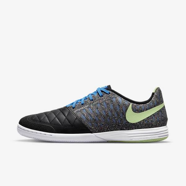 παπουτσια ποδοσφαιρου Nike Lunar Gato II IC Indoor Court ανδρικα μαυρα ανοιχτο μπλε ανοιχτο πρασινο | NK630WFI