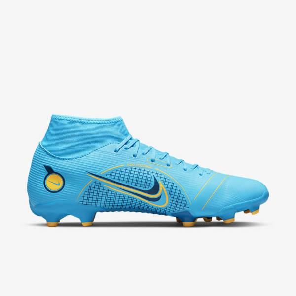 παπουτσια ποδοσφαιρου Nike Mercurial Superfly 8 Academy MG Multi-Grounds ανδρικα μπλε πορτοκαλι | NK053GLB