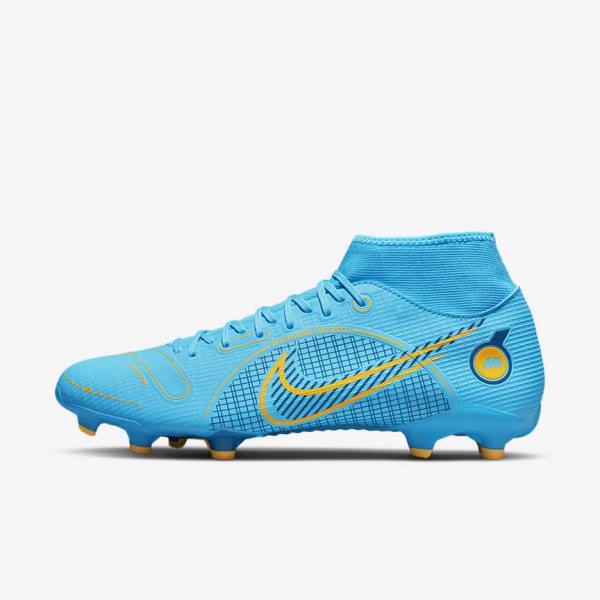 παπουτσια ποδοσφαιρου Nike Mercurial Superfly 8 Academy MG Multi-Grounds ανδρικα μπλε πορτοκαλι | NK053GLB