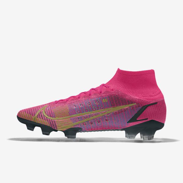 παπουτσια ποδοσφαιρου Nike Mercurial Superfly 8 Elite By You Custom ανδρικα Πολύχρωμο | NK086HBS