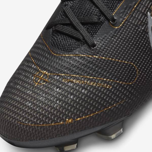 παπουτσια ποδοσφαιρου Nike Mercurial Superfly 8 Elite FG Firm-Grounds γυναικεια μαυρα μεταλλικός ασημι γκρι μεταλλικός χρυσο χρωμα | NK093HSE