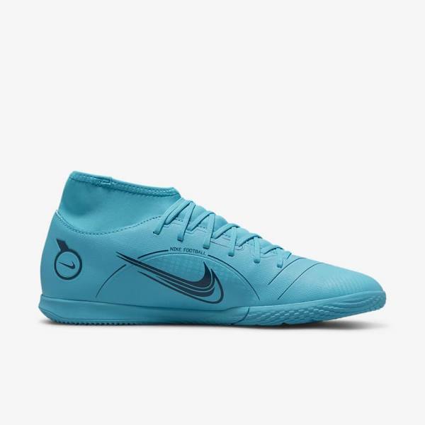 παπουτσια ποδοσφαιρου Nike Mercurial Superfly 8 Club IC Indoor Court ανδρικα μπλε πορτοκαλι | NK164CBX