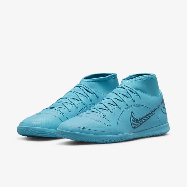 παπουτσια ποδοσφαιρου Nike Mercurial Superfly 8 Club IC Indoor Court ανδρικα μπλε πορτοκαλι | NK164CBX