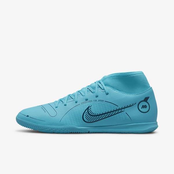 παπουτσια ποδοσφαιρου Nike Mercurial Superfly 8 Club IC Indoor Court ανδρικα μπλε πορτοκαλι | NK164CBX