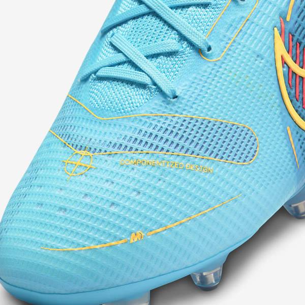 παπουτσια ποδοσφαιρου Nike Mercurial Superfly 8 Elite SG-PRO Anti-Clog Traction Soft-Ground γυναικεια μπλε πορτοκαλι | NK165CKM