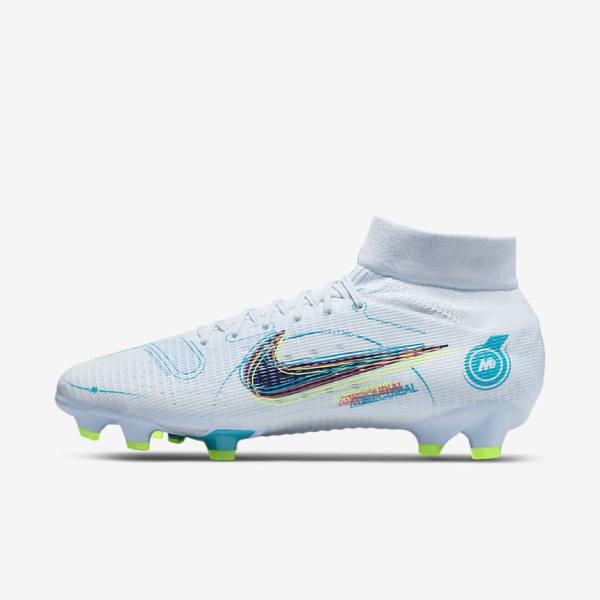 παπουτσια ποδοσφαιρου Nike Mercurial Superfly 8 Pro FG Firm-Ground ανδρικα γκρι ανοιχτο μπλε σκούρο μπλε | NK204QJP