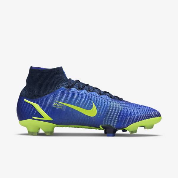 παπουτσια ποδοσφαιρου Nike Mercurial Superfly 8 Elite FG Firm-Grounds ανδρικα μπλε | NK268UPR