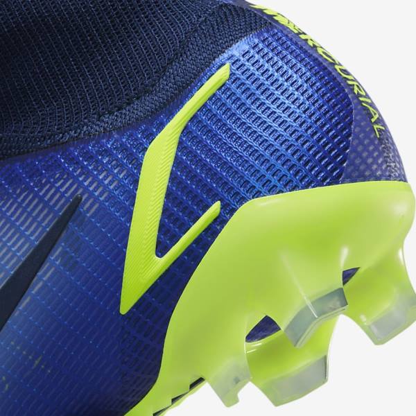 παπουτσια ποδοσφαιρου Nike Mercurial Superfly 8 Elite FG Firm-Grounds ανδρικα μπλε | NK268UPR