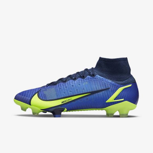 παπουτσια ποδοσφαιρου Nike Mercurial Superfly 8 Elite FG Firm-Grounds ανδρικα μπλε | NK268UPR